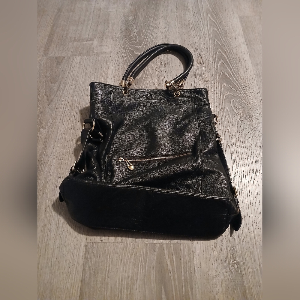 Erica Anenberg  Black Leather Tote Bag